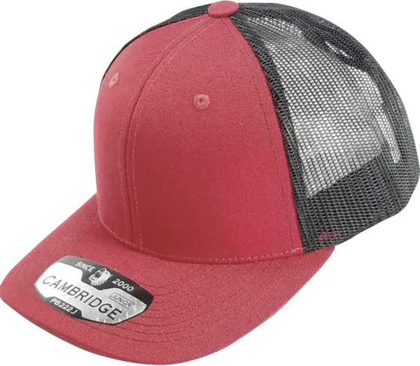 PB222J KIDS TRUCKER HAT [BURGUNDY BLACK] Online now