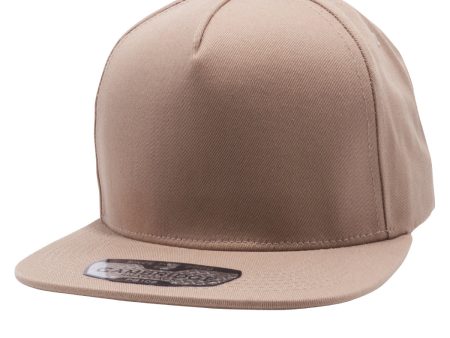 PB106 [KHAKI] 5 PANEL COTTON SNAPBACK HATS Sale