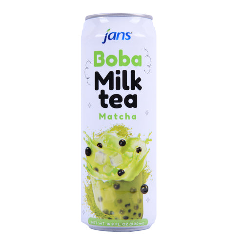 WHOLESALE JANS BOBA MILK TEA MATCHA 16.9 FL OZ SOLD BY CASE Discount