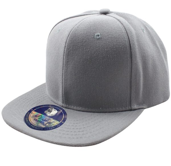 PB104 [L.GREY] ACRYLIC SNAPBACK HATS Cheap