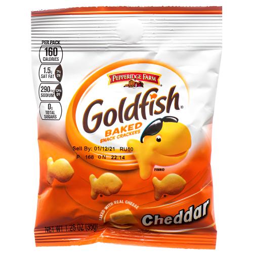 WHOLESALE PEPPERIDGE FARM GOLDFISH 1.25 OZ CHEDDAR CRACKERS SOLD BY CASE Online