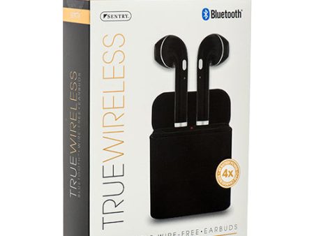 WHOLESALE SENTRY TRUEWIRELESS BLUETOOTH EARBUDS BLACK SOLD BY CASE Online Sale