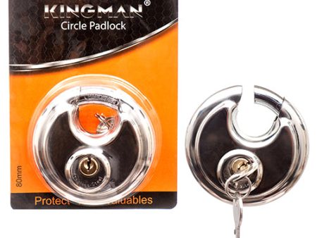 WHOLESALE KINGMAN DISKUS PADLOCK 80MM W  IRON CORE SOLD BY CASE Hot on Sale