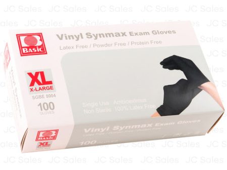 WHOLESALE MEDICAL GRADE SYNTHETIC VINYL GLOVES BLACK X-LARGE SOLD BY CASE Fashion