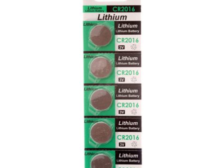 WHOLESALE BUTTON BATTERY 5 PC SET #CR2016 SOLD BY CASE Online now