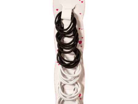 WHOLESALE HAIR PONYTAIL 24PC BLK & WHT #JJ-1141 SOLD BY CASE Discount