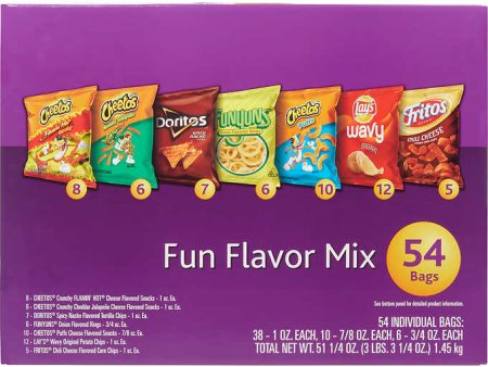 Frito Lay Fun Flavor Mix, Variety, 54ct Fashion