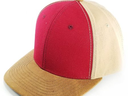 HC2024 [BURGUNDY BEIGE BROWN] PLAIN OXFORD PU VISOR HAT Online Hot Sale