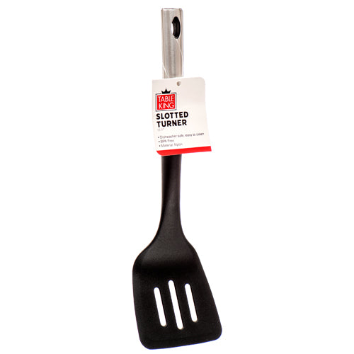 WHOLESALE TABLE KING SLOTTED TURNER NYLON BLACK W SILVER HANDLE SOLD BY CASE For Discount