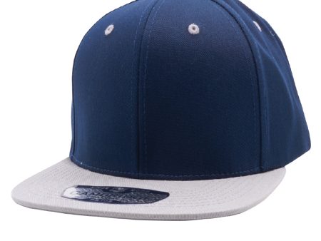 PB105 [NAVY GREY] COTTON SNAPBACK HATS For Sale