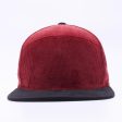 PB124 [BURGUNDY BLACK] HYBRID CORDUROY SNAPBACK HATS Sale