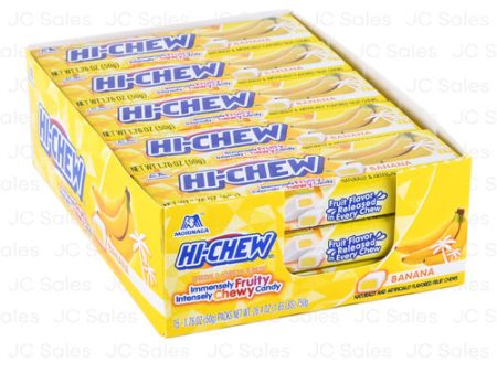 WHOLESALE HI-CHEW FRUIT CHEWS 1.76 OZ BANANA SOLD BY CASE Cheap