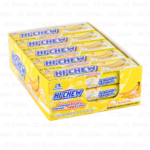 WHOLESALE HI-CHEW FRUIT CHEWS 1.76 OZ BANANA SOLD BY CASE Cheap