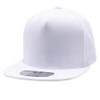 PB106 [WHITE] 5 PANEL COTTON SNAPBACK HATS Hot on Sale