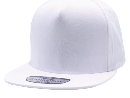 PB106 [WHITE] 5 PANEL COTTON SNAPBACK HATS Hot on Sale