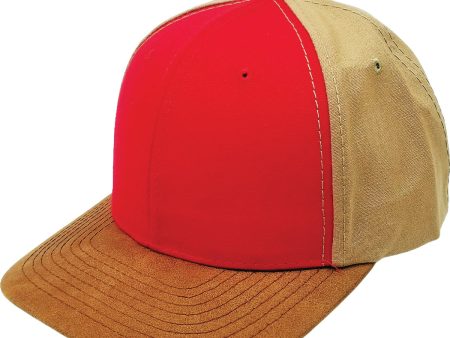 HC2024 [RED TAN] PLAIN OXFORD PU VISOR HAT Supply