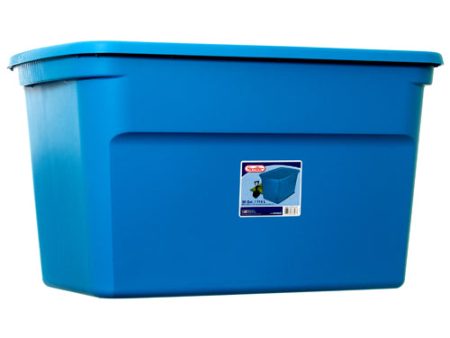 WHOLESALE STERLITE TOTE MARINE BLUE 30 GAL SOLD BY CASE Online Hot Sale