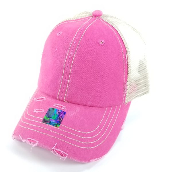 PB220 [H.PINK KHAKI] PIGMENT VINTAGE MESH TRUCKER HATS Fashion