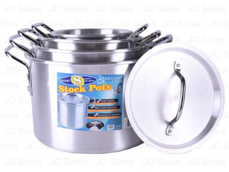 WHOLESALE BRILLIANT COOK STOCK POT 4PC SET 2,3.5,5.5,8QTS SOLD BY CASE Online now