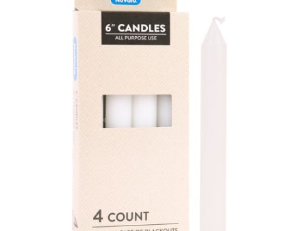 WHOLESALE NUVALU CANDLE ALL PURPOSE 6 4CT WHITE SOLD BY CASE Fashion