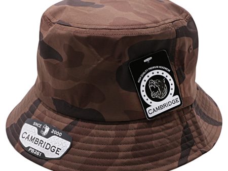 PB261 [D.BROWN] SHINY CAMO BUCKET HATS Cheap