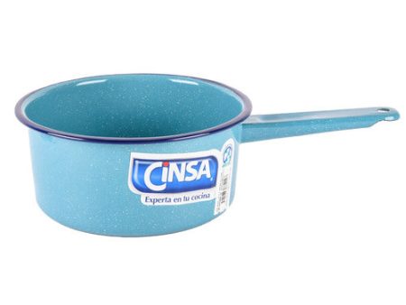 WHOLESALE CINSA ENAMEL STEEL SAUCE PAN 2QTS #18 SOLD BY CASE For Sale