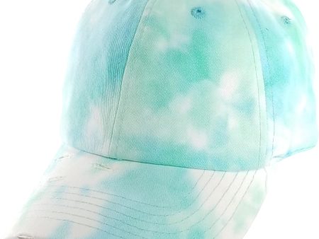 PB255 [MINT SKY] PLAIN TIE DYE VINTAGE COTTON DAD HAT Online