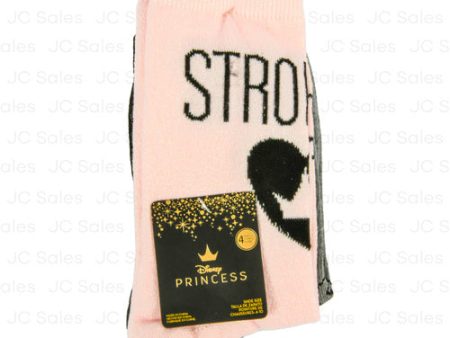 WHOLESALE SOCKS PRINCESS DESIGN 4PK ADULT SIZE 4-10 SOLD BY CASE For Sale