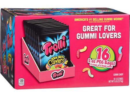 Trolli Sour Brite Crawlers PEG, 5oz 16ct Online now