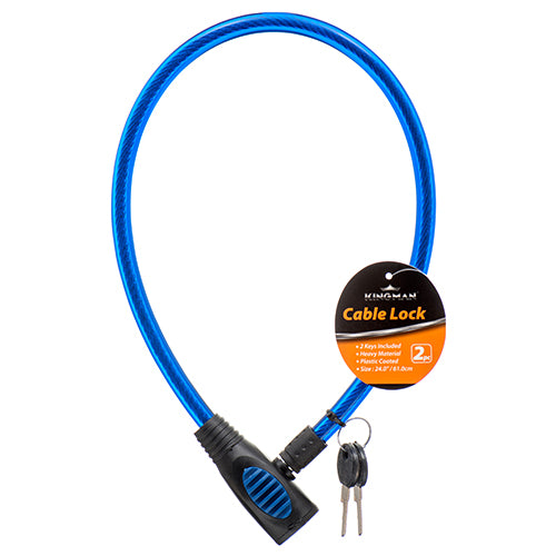 WHOLESALE KINGMAN BICYCLE  LOCK 24 HEAVY MATERIAL W ASST COLORS SOLD BY CASE Online