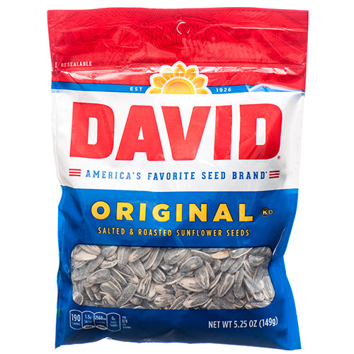 WHOLESALE DAVID SUNFLOWER SEEDS 5.25 OZ ORIGINAL SOLD BY CASE Discount