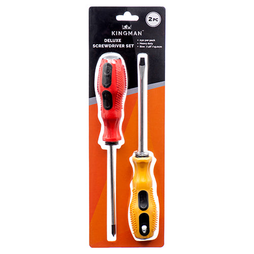 WHOLESALE KINGMAN SCREWDRIVER 2PC SET DELUXE SOLD BY CASE Online Sale