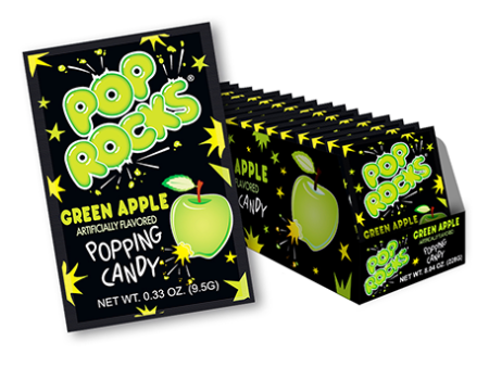 Pop Rocks Green Apple, 0.33oz 24ct Supply