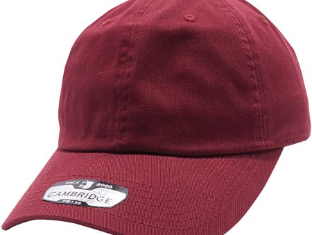 PB136 [MAROON] UNSTRUCTURED COTTON TWILL DAD HATS For Sale