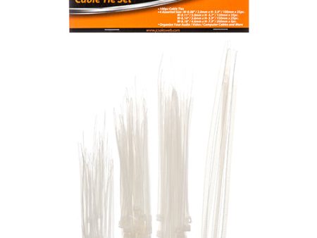 WHOLESALE KINGMAN CABLE TIE 100PCS ASST SIZE WHITE SOLD BY CASE Online Sale