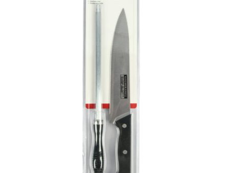 WHOLESALE TABLE KING KNIFE CHEF 7.5X1.5MM W SHARPENER SOLD BY CASE Online now