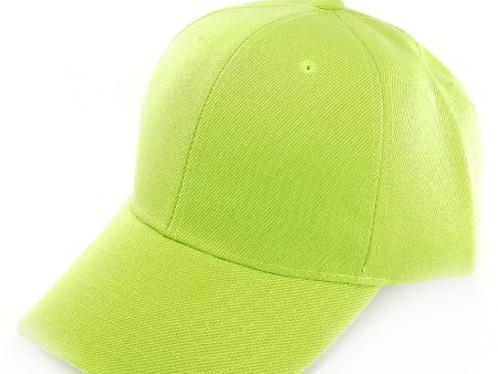 PB128 [LIME] HOOK AND LOOP BACKSTRAP WITH ACRYLIC CURVED CAPS on Sale