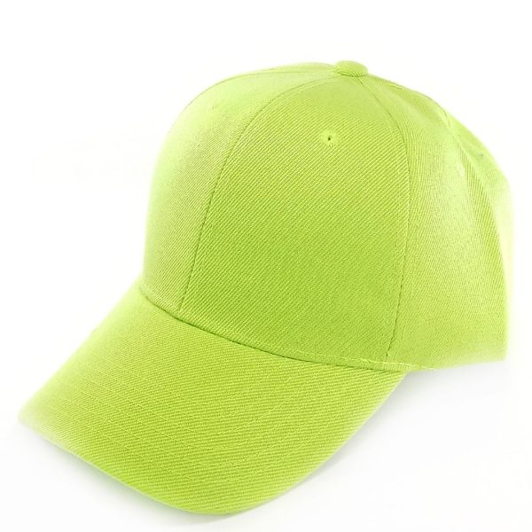 PB128 [LIME] HOOK AND LOOP BACKSTRAP WITH ACRYLIC CURVED CAPS on Sale