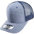 PB254 [NAVY NAVY] PLAID TRUCKER HATS Online now