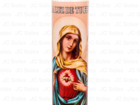 WHOLESALE VELADORA RELIGIOUS CANDLE NTRA SENORA SAGRADO CORAZON SOLD BY CASE Sale