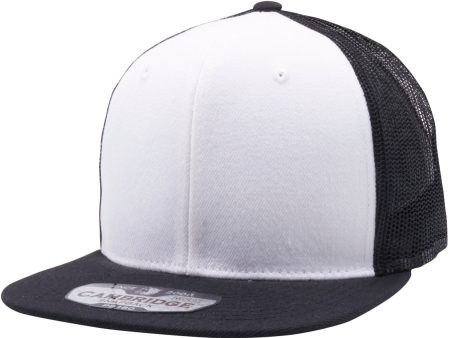 PB180 [BLACK WHITE BLACK] WOOL BLEND TRUCKER HATS For Sale