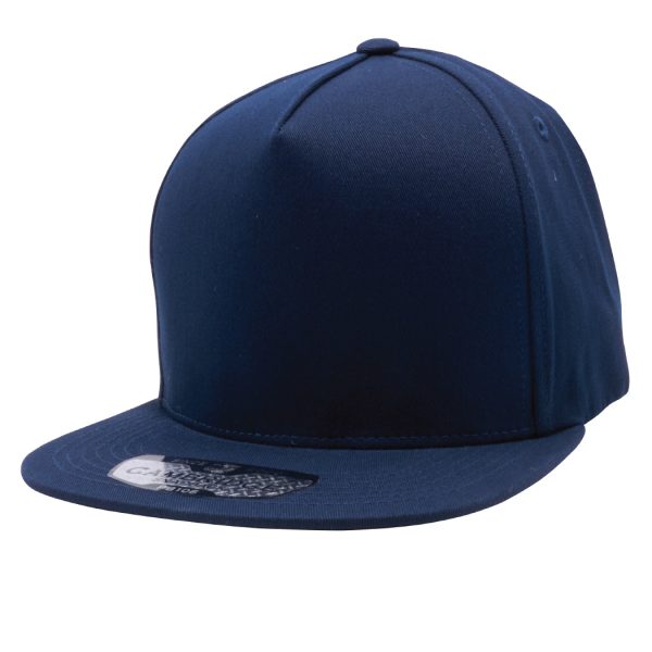 PB106 [NAVY] 5 PANEL COTTON SNAPBACK HATS Online now