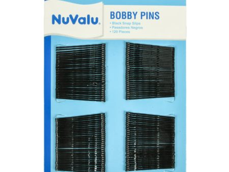 WHOLESALE NUVALU BOBBY PINS 120CT BLACK COLOR SOLD BY CASE Online now