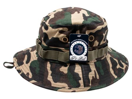 PB169 [G.CAMO] PLAIN WASHED BOONIES WITH STRAPPED BUCKET HATS Hot on Sale