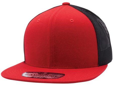 PB180 [RED BLACK] WOOL BLEND TRUCKER HATS Online now