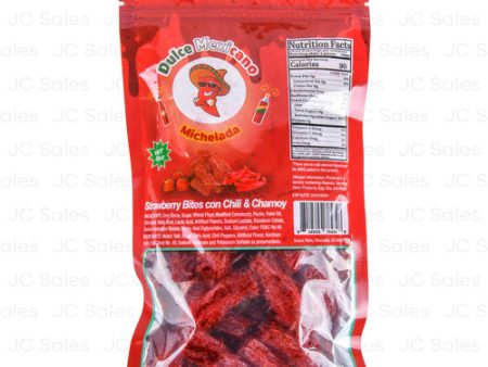 WHOLESALE STRAWBERRY BITES CHILE CHAMOY DULCE MEXICANO SOLD BY CASE For Sale