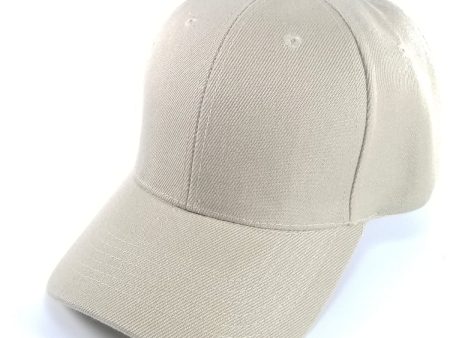 PB128 [KHAKI] HOOK AND LOOP BACKSTRAP WITH ACRYLIC CURVED CAPS For Cheap