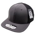 PB258 [CHARCOAL BLACK] PERFORATED SNAPBACK HATS Fashion