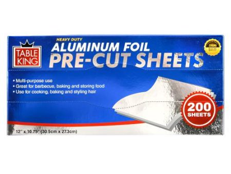 WHOLESALE TABLE KING ALUMINUM FOIL PRE-CUT SHEETS 200CT ULTRA DUTY SOLD BY CASE Supply