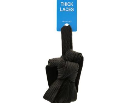 WHOLESALE SHOELACE THICK BLACK SOLD BY CASE Hot on Sale